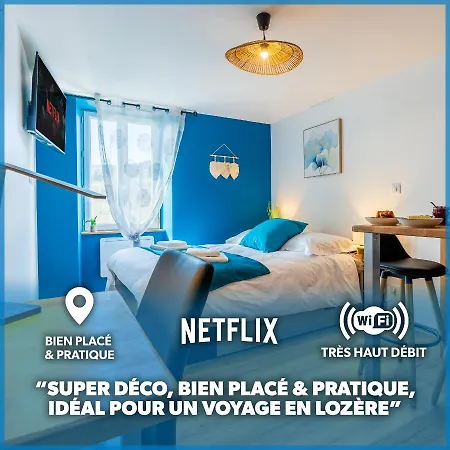 Le Roqueprins - Netflix/wi-fi Fibre/terrasse Apartmán Banassac